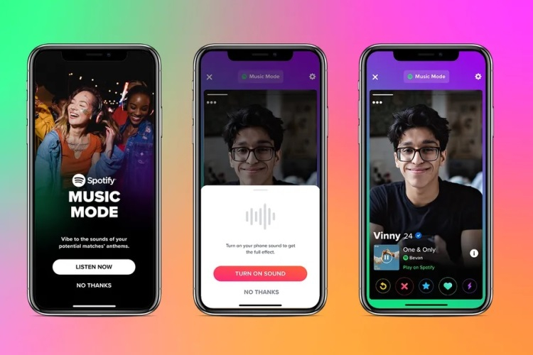 В Tinder теперь можно искать пару на основе музыкальных предпочтений
