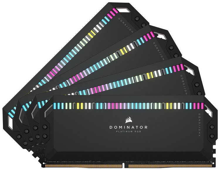 Corsair представила комплекты памяти Dominator Platinum RGB DDR5-6200 и DDR5-6400 объёмом 32 Гбайт