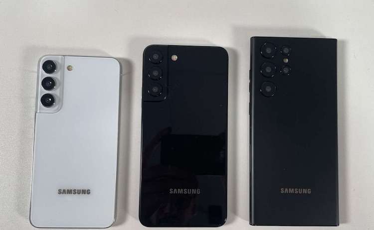 Опубликованы фото макетов всех смартфонов серии Samsung Galaxy S22