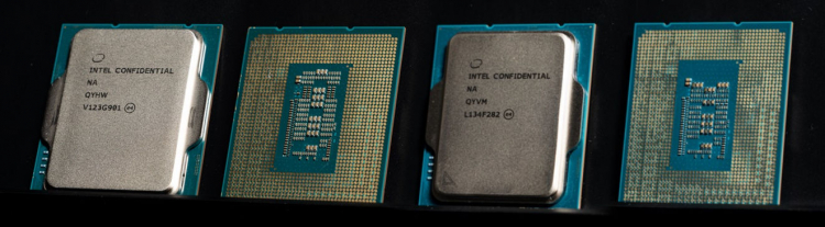 Образец Core i5-12400 CO (слева) и H0 (справа). Источник изображения: Chiphell