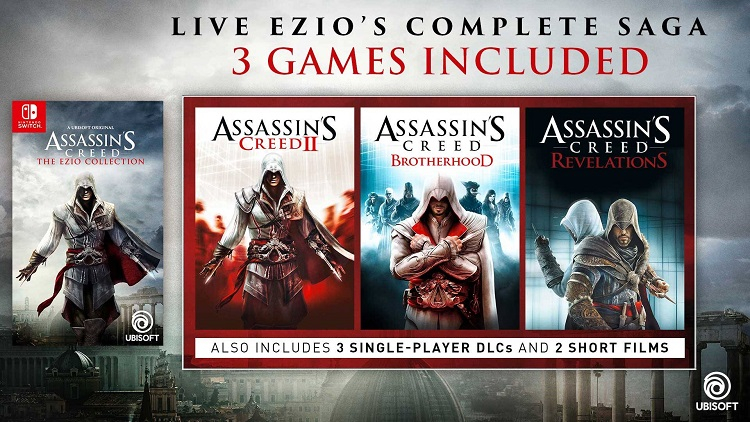 Сборник Assassin’s Creed: The Ezio Collection доберётся до Switch спустя пять лет после первоначального релиза