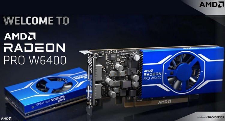 AMD introduced Radeon PRO W6400 - budget professional graphics card with 6nm chip for $229