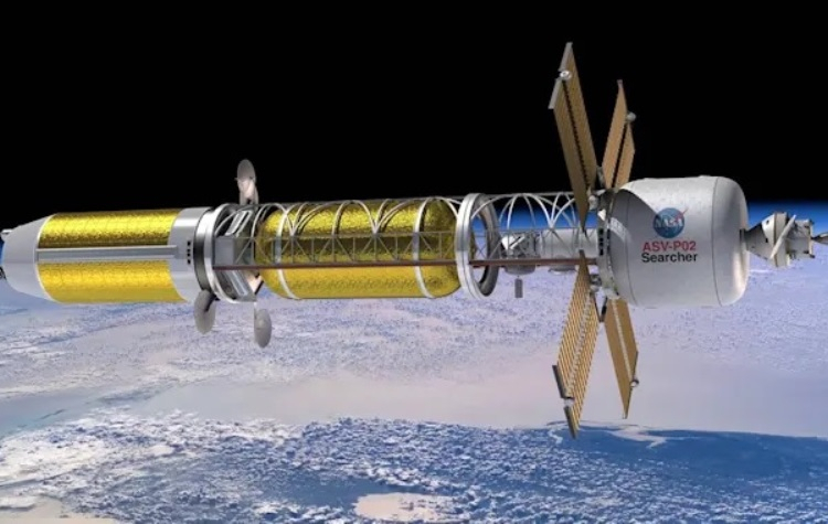 Концепт космического корабля NASA с ядерным двигателем. Источник изображения: NASA