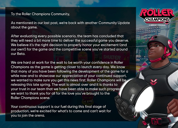 Спортивная аркада Roller Champions от Ubisoft задержится до «поздней весны»
