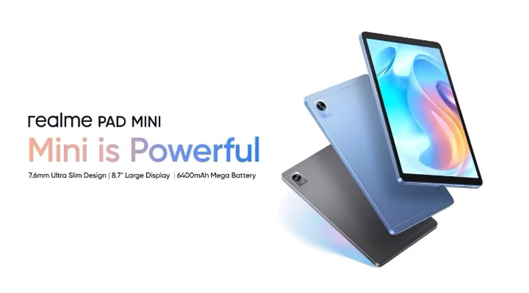Realme выпустит планшет Pad Mini с 8,7" дисплеем и процессором Unisoc T616"
