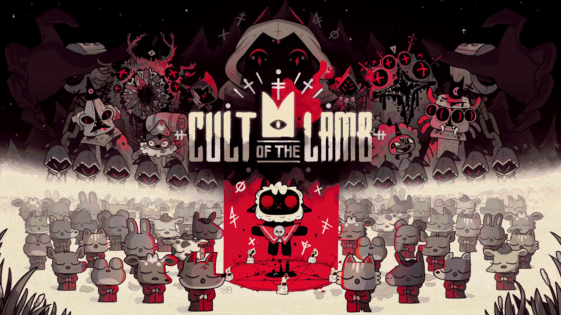 Культ оф зе. Cult of the Lamb игра. Cult of the Lamb Art. Cult of the Lamb обои. Cult of the Lamb Nintendo Switch.