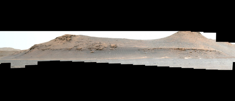  Панорамный снимок дельты реки в кратере Езеро. Составлен из 64 фотографий, сделанных системой Mastcam-Z на Perseverance 11 апреля 2022 года, в 406 марсианский день миссии. Источник изображения: jpl.nasa.gov 