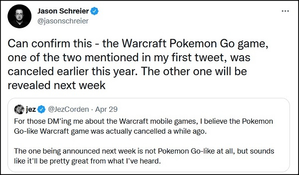 Слухи: Blizzard отменила одну из двух своих мобильных игр по Warcraft
