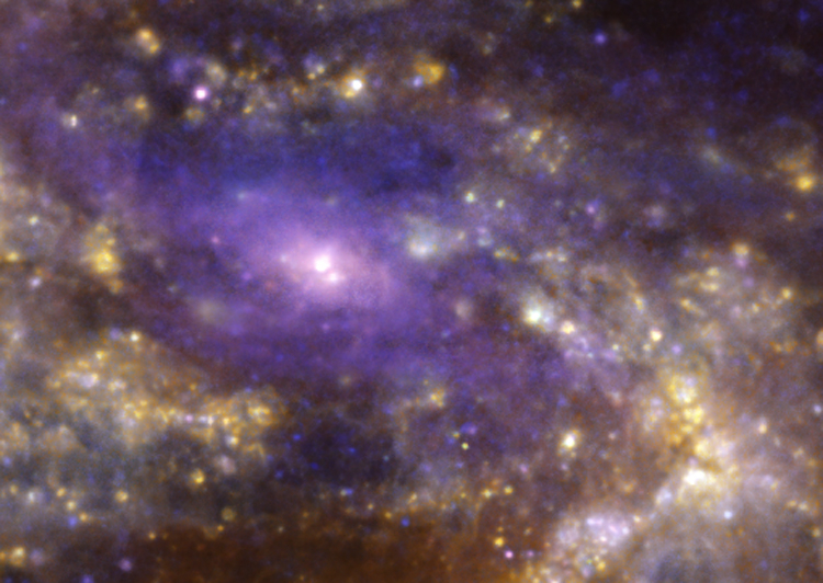 Фото дня: пурпурная дымка галактики Messier 66"