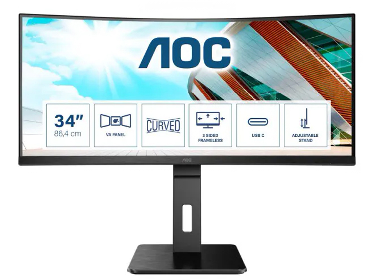 AOC представила вогнутый монитор CU34P2C с разрешением UWQHD