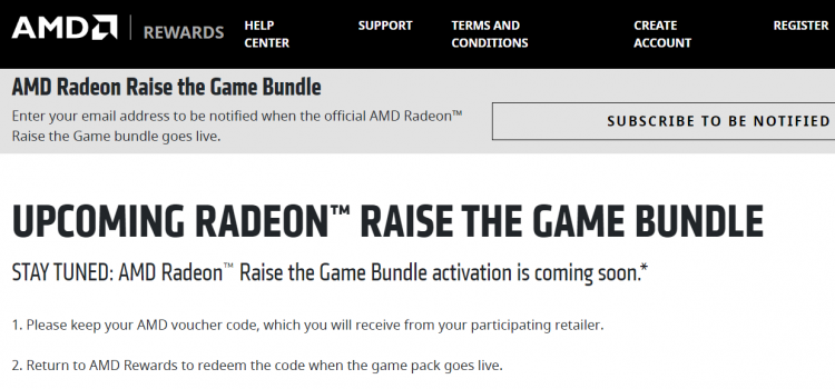  AMD пока сама не знает, какие игры будет раздавать 