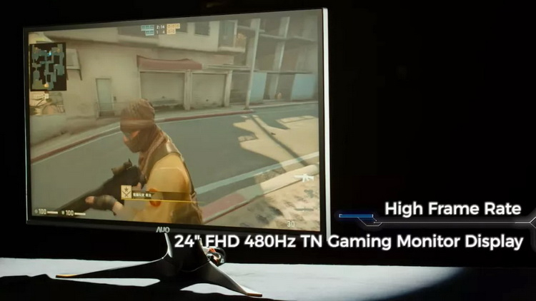AUO показала дисплеи для игровых мониторов и ноутбуков с частотой обновления 480 Гц