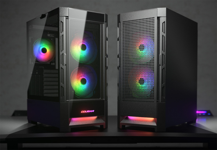 Cougar has unveiled the spacious Duoface RGB case with different front panels