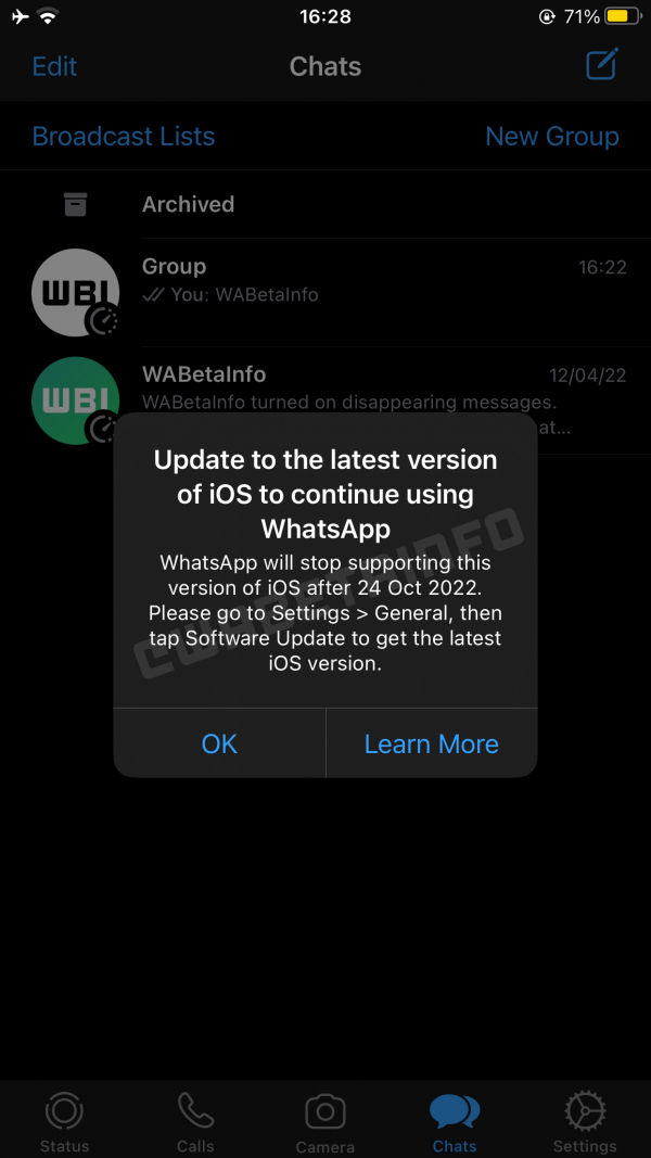 Этой осенью WhatsApp перестанет работать на старых iPhone, включая iPhone 51