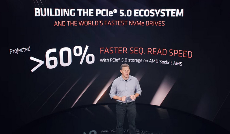 AMD пообещала, что первые SSD с PCIe 5.0 будут на 60 % быстрее актуальных и анонсировала партнёрство с Phison и Micron