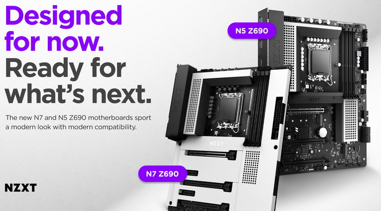 NZXT released N5 Z690 and N7 Z690 motherboards for Intel Alder Lake processors