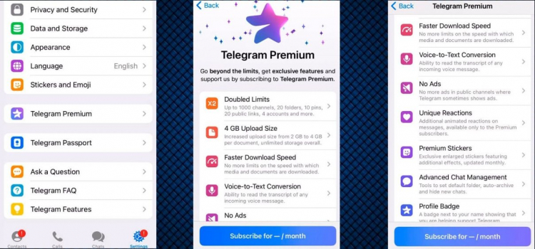 Платная подписка Telegram Premium увеличит лимиты, переведёт голосовые в текст и даст много бонусов1