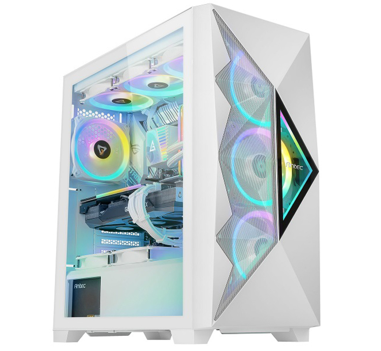 Antec DF800 Flux White case with five fans and unusual front panel