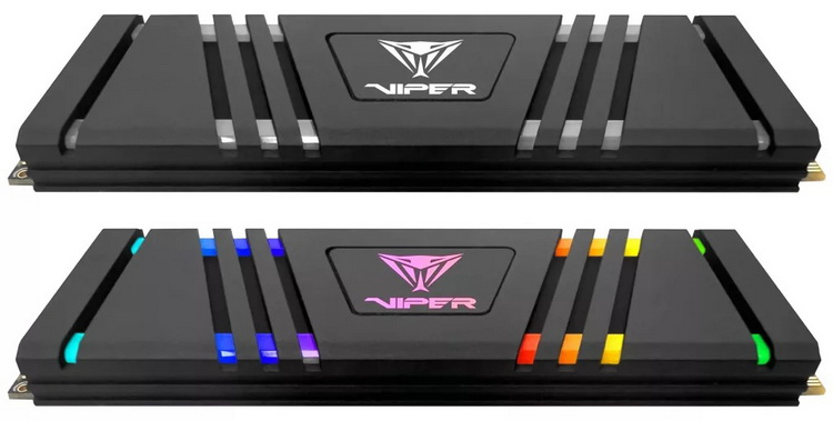 Patriot представила твердотельные NVMe-накопители Viper VPR400 PCIe 4.0 c RGB-подсветкой и скоростью до 4600 Мбайт/с