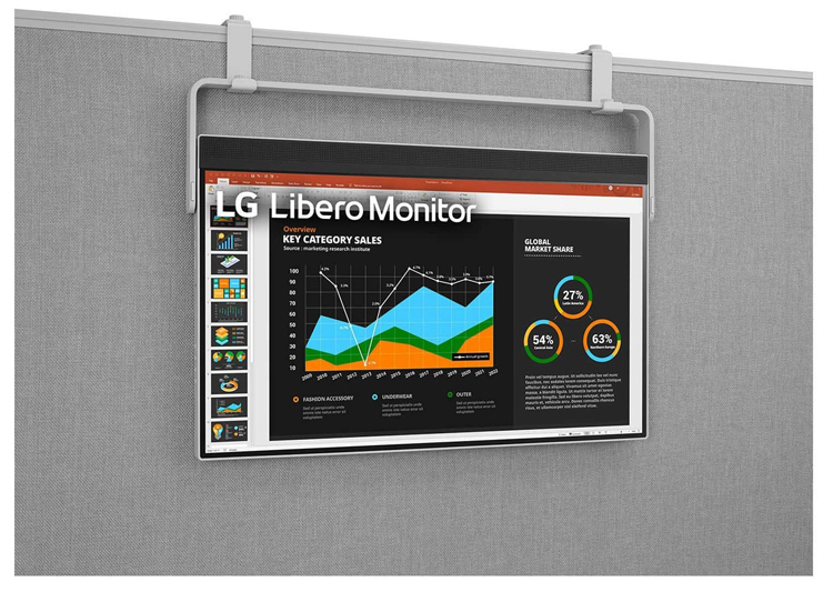 LG представила монитор с необычной подставкой — за неё новинку можно подвесить