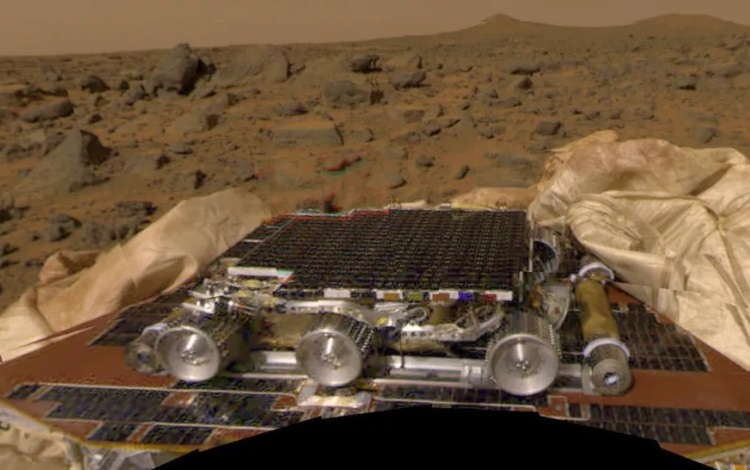 Марсоход Sojourner вскоре после посадки / Источник изображения: NASA 