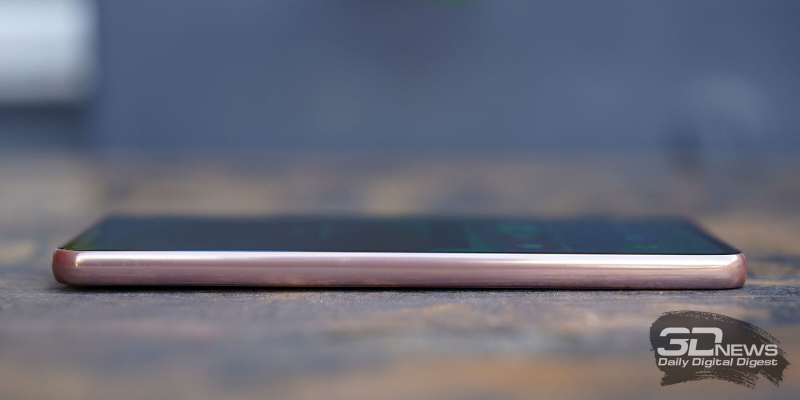  Samsung Galaxy A53, левая грань свободна от функциональных элементов 