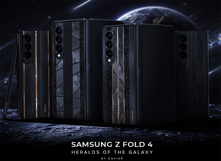 Российская Caviar выпустила смартфон Samsung Galaxy Z Fold 4 с кусочками метеоритов за 609 000 рублей
