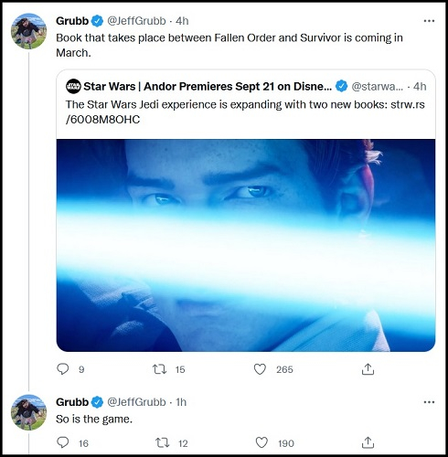  Второй новой книгой по вселенной Star Wars Jedi оказался артбук Survivor — он выйдет 2 мая 2023 года (источник изображения: Twitter) 