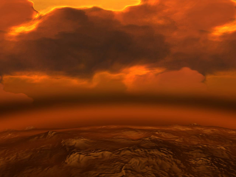 L'enfer à la surface de Vénus (Illustration dans le titre de l'article, sans signature). Graphiques de la NASA