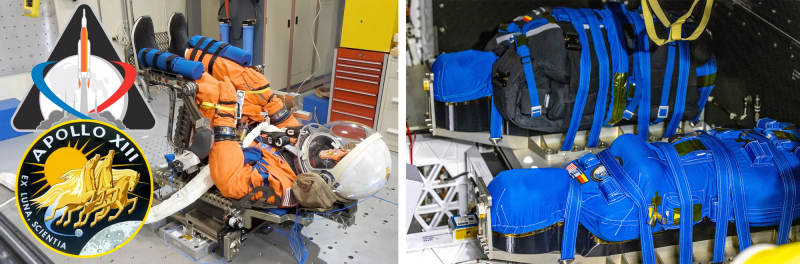  Три «муникена» - Артуро Кампос (слева) и Хельга и Зоар - помогут понять, как лучше защитить настоящих астронавтов во время будущих миссий. Фото NASA/collectSPACE.com 