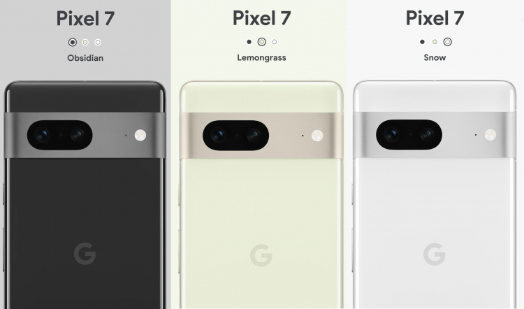 Google показала цветовую гамму смартфонов Pixel 7 и Pixel 7 Pro