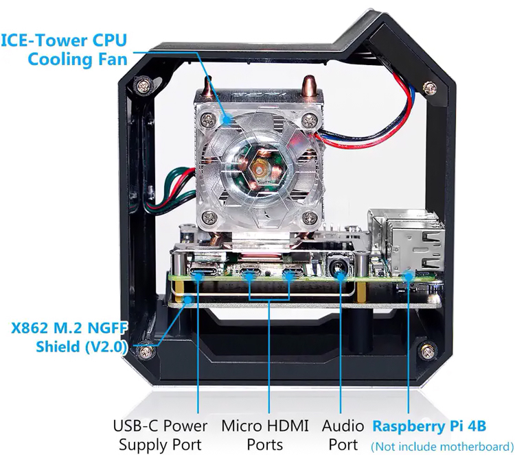Корпус Raspberry Pi Mini Tower NAS превратит Raspberry Pi 4 в мини-хранилище данных