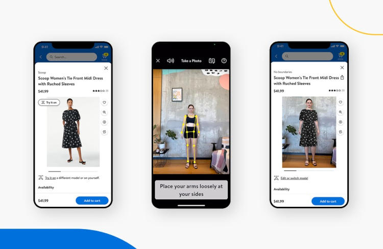 Американский ретейлер Walmart запустил виртуальную примерку одежды через приложение