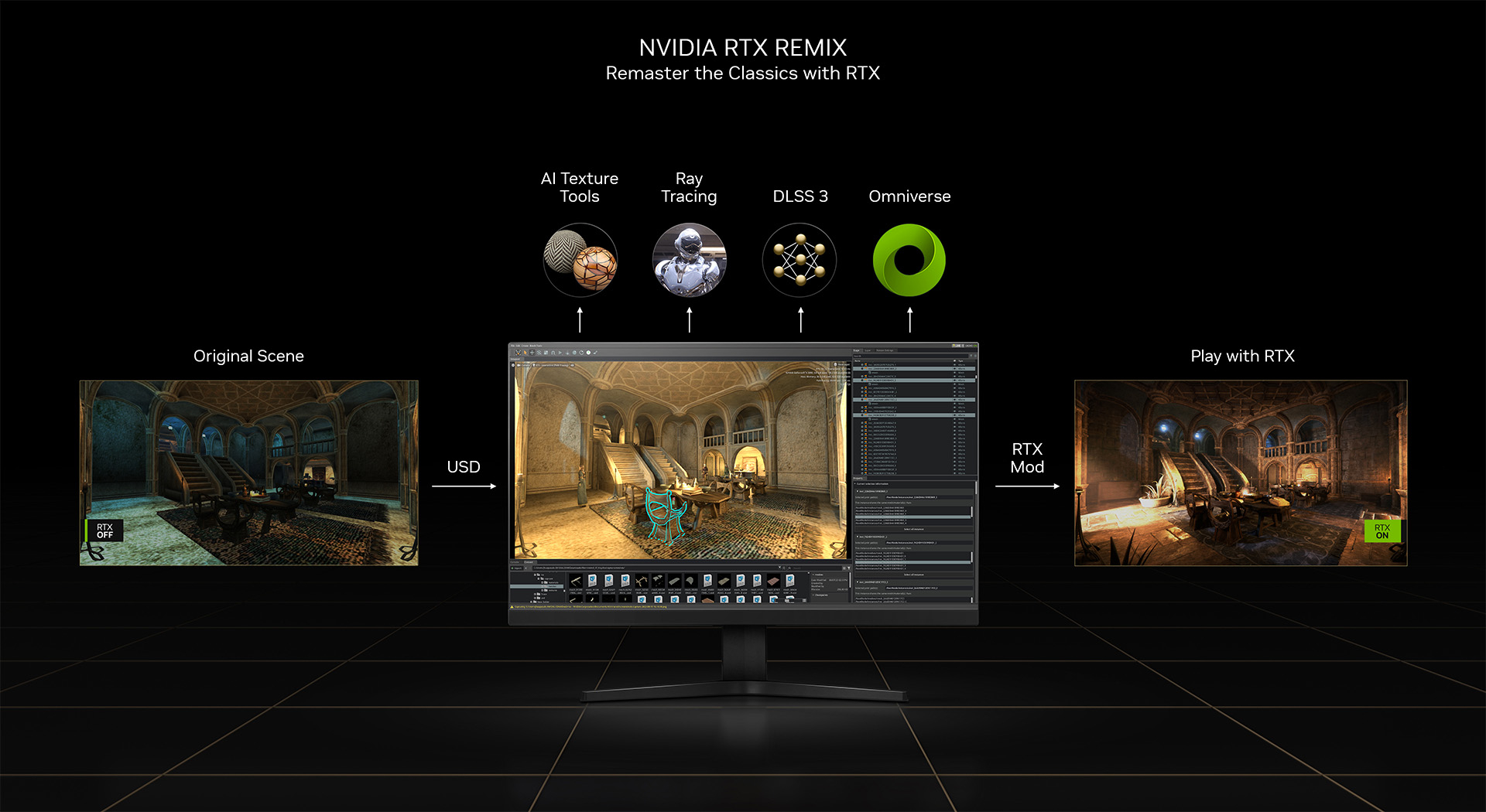 NVIDIA показала RTX Remix  автоматическую утилиту для создания RTX-ремастеров старых игр