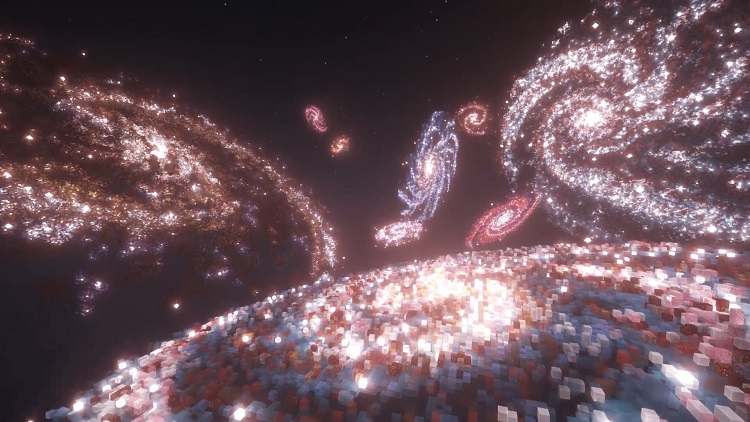 Видео дня: энтузиаст показал, как выглядит наша Вселенная в Minecraft