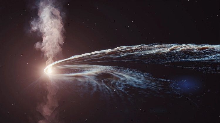 Чёрная дыра неожиданно стала отдавать материю звезды через несколько лет после её поглощения — учёные такое наблюдают впервые