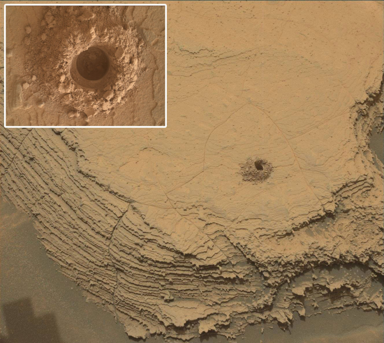  36-й марсианский образец грунта, собранный Curiosity 