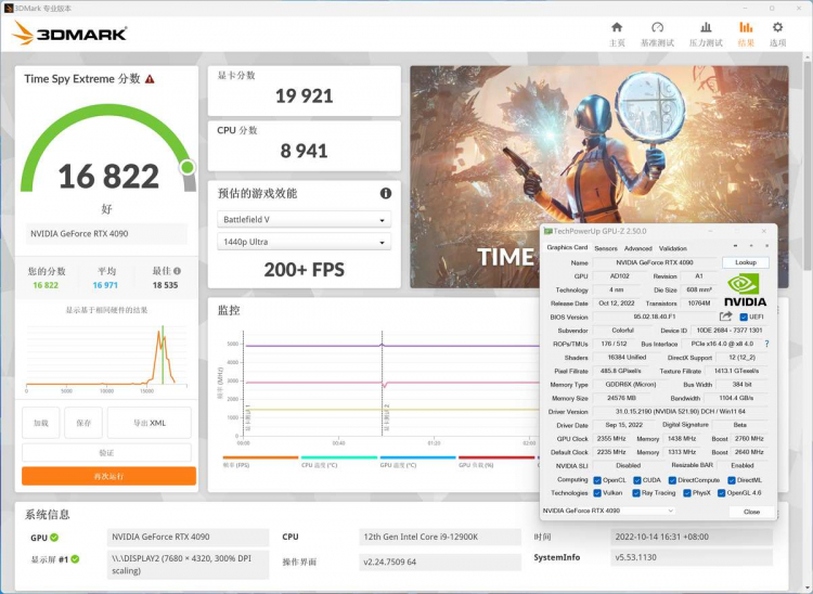  Colorful GeForce RTX 4090 iGame Neptune OC в тесте оверклокинга 