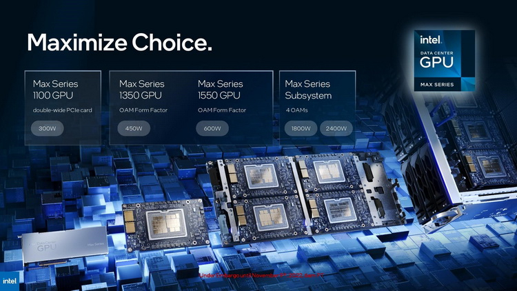 Intel    Data Center GPU Max    2,4   NVIDIA A100