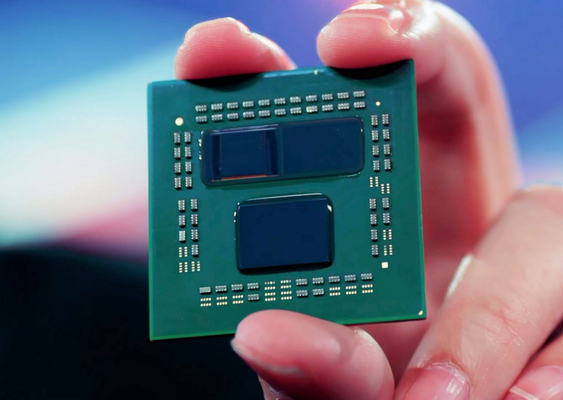  Продемонстрированный в ходе Computex 2021 прототип процессора Ryzen 9 5900 включал даже вертикально интегрированные чиплеты кэш-памяти третьего уровня 3D V-Cache (источник: AMD) 