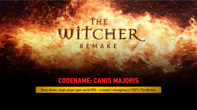  До полноценного анонса ремейк The Witcher был известен под кодовым названием Canis Majoris 