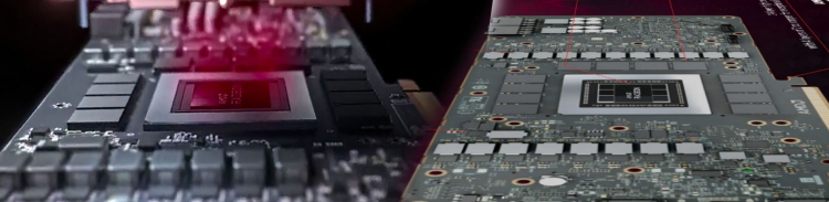  Сравнение печатных плат Radeon RX 7900 (в версии Nitro слева и в версии AMD справа). Источник изображения: Sapphire / AMD 