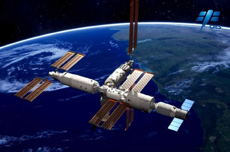  Полная конфигурация китайской орбитальной станции / Источник изображения: CMSA 