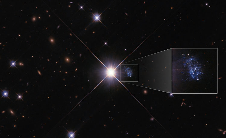 В прошлое Вселенной поможет заглянуть крошечная галактика по прозвищу «Ку-ку»