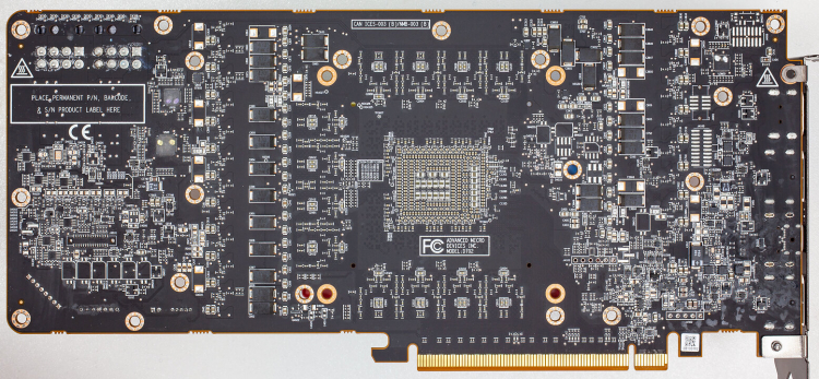  Печатная плата эталонной Radeon RX 7900 XTX (вид сзади). Источник изображения: TechPowerUp 