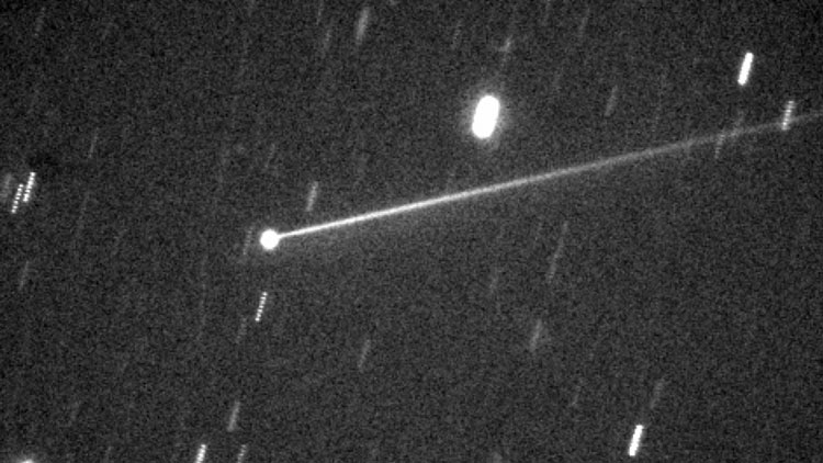  Система астероида Дидим спустя два месяца после столкновения Диморфа с зондом NASA (30 ноября 2022 года). Источник изображения: Magdalena Ridge Observatory/NM Tech 
