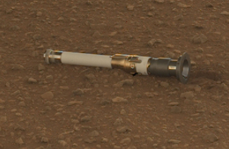 Марсоход Perseverance разместил первый контейнер с образцом грунта в хранилище на Марсе