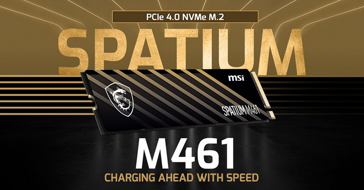 MSI представила накопители Spatium M461, M452 и M453 со скоростью до 5000 Мбайт/с и объёмом до 4 Тбайт