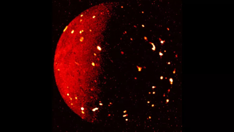     Foto de Io tirada em 2022. Fonte da imagem: NASA 