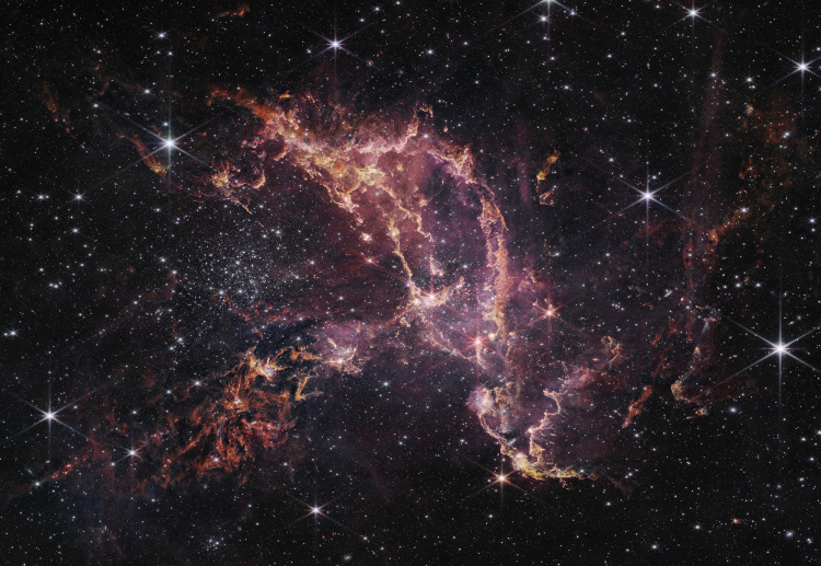 Телескоп Джеймс Уэбб запечатлел область звёздообразования в соседней галактике